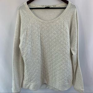 32 Degrees Heat Top Quilted Crew Neck Sweatshirt Plus XXL Shirt Diamond Stitch